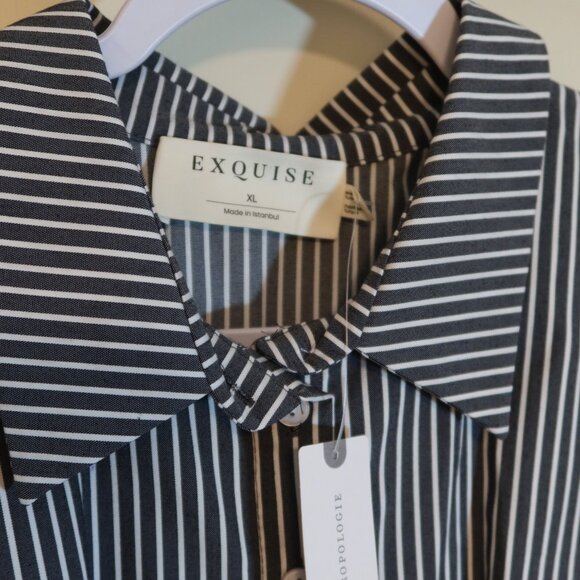 Exquise Gray Striped Dress (Anthropologie) - Picture 8 of 15